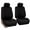 All Black, variant on 4PCS Universal Front Car Seat Covers Protector Cushion Replacement Front Seat Only, Black+Gray