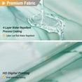 thumbnail image 3 of Green Marble Shower Curtain, Abstract Modern Decorative Fabric Shower Curtain Set with 12 Plastic Hooks, Weighted Hem, Watercolor Luxury Water Resistant Cloth Shower Curtains for Bathroom, 72x72, 3 of 6