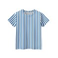 thumbnail image 5 of CCRFTGI Cute Tops for Kids Girls Size 7 Striped Shirt Graphic Tees Short Sleeve Summer Tops Girls Clothes Crewneck Tee Tops Blue 2-3 Years, 5 of 6