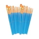 thumbnail image 1 of Juego de 20 pinceles de nailon con mango de madera plano para acuarela Azul, 1 of 9