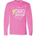 thumbnail image 3 of Inktastic Ohio Strong with State Silhouette and Pink Flowers Long Sleeve T-Shirt, 3 of 5