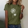 thumbnail image 5 of Blouses pour Femmes, Mode Féminine Imprimé Manches Courtes Blouse Drôle Col Rond T-Shirt Tops, 5 of 5