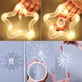 thumbnail image 2 of Luz de cortina de estrella de cinco puntas, decoración de Navidad, luz de color led, copo de nieve intermitente, barra de hielo, cadena de luz de estrella JAMW Sencillez, 2 of 5