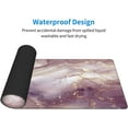 thumbnail image 6 of Pink Marble Extended Gaming Mouse Pad Non-Slip Rubber Base Purple Large Mousepad 31.5x11.8in with Stitched Edge Waterproof Thick Keyboard Pads Gold Computer Desk Laptop Mats for Work & Game & Office, 6 of 6