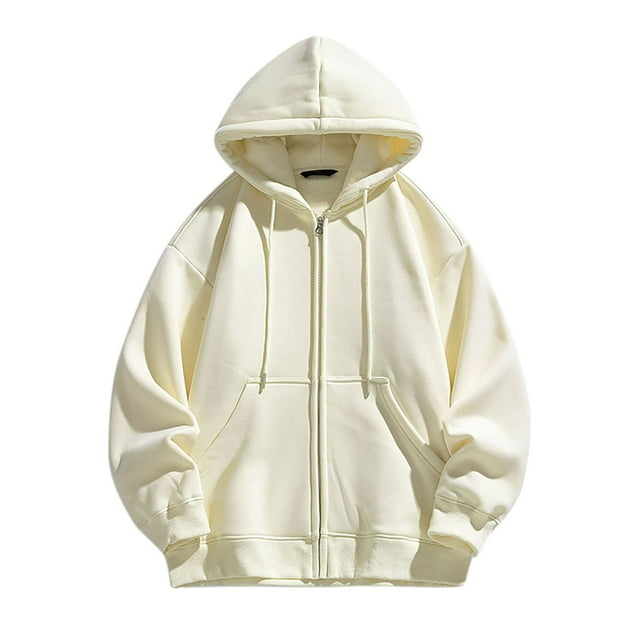 KIHOUT Men's Hoodies Jackets, Moisture Wicking & Breathable, Full Zip Solid Color Hooded Sweatshirt