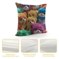 thumbnail image 4 of Orinice Stuffed Animals Graphic Decorative Cushion Throw Pillow Cover for Home Living Room Sofa Bedroom - High-Quality 1PC 12x12in, 4 of 5