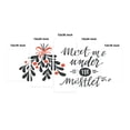 thumbnail image 2 of Saying 5 Panels Acrylic Glass Wall Art, Meet Me Under the Mistletoe Christmas Themed Modern Phrase Floral, Accent for Living Room, Bedroom, Dorm, 60" x 30", Charcoal Grey Vermilion, by Ambesonne, 2 of 5