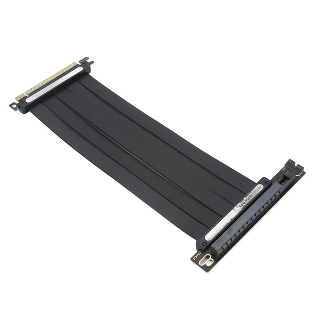PCIe 4.0 X16 Extension Cable, EMI Shielded 90 Female PCIe Connector Flexible Riser Cable High Speed Expansion Port Adapter for RTX3090ti RTX3090 RTX3070ti RTX3070