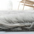 thumbnail image 4 of Safavieh Faux Sheep Skin Vesna Solid Area Rug, Gray, 2'6" x 4', 4 of 12