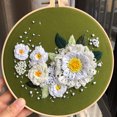 thumbnail image 2 of Kits Bordado Punto Cruzado Flores Con Hilo Color Tela Aro, 2 of 8