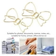 thumbnail image 3 of 100pcs Cute Bow Shape Paper Clips Colorful Metal Office Paperclips For School And Office Supplies, 3 of 8