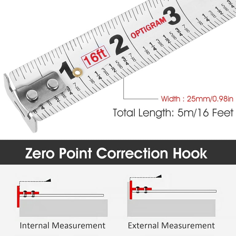 Stainless Steel Anti-corrosion Retractable Metric Ruler, Tape Measures  Retractable 25ft, Hollow Design Anti-Corrosion Measure Tape Water  Resistance