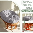 thumbnail image 3 of Papasan Chair Cushion with Corduroy Cover (Without Chair), 48 x 48 Inch Supportive Cushion, Overstuffed Chair Cushion,Grey, 3 of 17