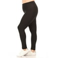 thumbnail image 4 of Moa Collection Women's Plus Size Solid High Waist Full Length Female Leggings(Pack of 2), 4 of 7