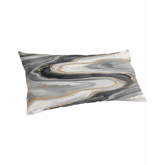 Grey Ombre Marble Pillow Covers King Size, Abstract Modern Art Soft Bed Throw Pillowcases Breathable Cooling Long Lumbar Body Pillow Sham Cover for Bed Sofa 20''x40''