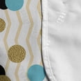 thumbnail image 4 of Abstract Microwave Oven Cover, Trippy Geometric Circles Dotted Yellow Rounds on Zig Zag Lines Background Art Print, Water Resistant Organizer with Pockets for Kitchen, 36" x 12", Aqua, by Ambesonne, 4 of 4