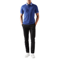 thumbnail image 2 of Versace Jeans Couture Steel Blue Mens Polo Shirt with Contrast Trim-L for mens, 2 of 4