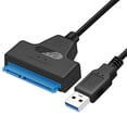 thumbnail image 1 of CHUANK SATA to USB Cable USB 3.0 to SATA III Hard Drive Adapter Converter for 2.5 Inch SSD & HDD Data Transfer  Support UASP (Black), 1 of 7