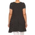 thumbnail image 4 of Women's Plus Size Side Pockets Polka Dot Short Sleeves Relaxed Tunic Tee Top, 4 of 4