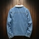 thumbnail image 4 of Chaquetas de Mezclilla Prendas de Vestir Para Hombres Chaqueta de Mezclilla Casual Y Cuello Alto de Terciopelo Abrigo de Chaqueta de Un Solo Pecho Odeerbi  ODB-4, 4 of 5