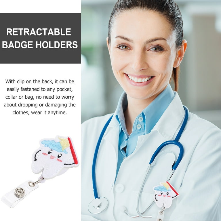 ID Badge Holders Nurse Gifts Nursing Reels Retractable Cute Funny Felt  Buckle Abs Office 