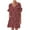 Wine, variant on Summer Fashion Dresses for Womens 2025 Plus Size Casual Dress Sweet Cute V-Neck Dress Pocket Printed Short Sleevele Ruffle Dress