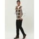 thumbnail image 4 of Suéter de chaleco de argyle Lars Amadeus hombre sin mangas Beige S, 4 of 6