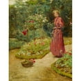 thumbnail image 3 of Childe Hassam 20x24 Black Modern Framed Museum Art Print Titled - Woman Cutting Roses in a Garden, 3 of 5