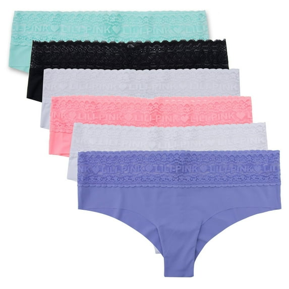 Lea by Lili Pink Girls and Women Hipster Brief Underwear (Brights 6 Pack, L) (Colors May Vary)