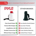 thumbnail image 4 of Mégaphone Pyle 20W Portable avec Sirène et Entrée aux - Blanc-Rouge, 4 of 7