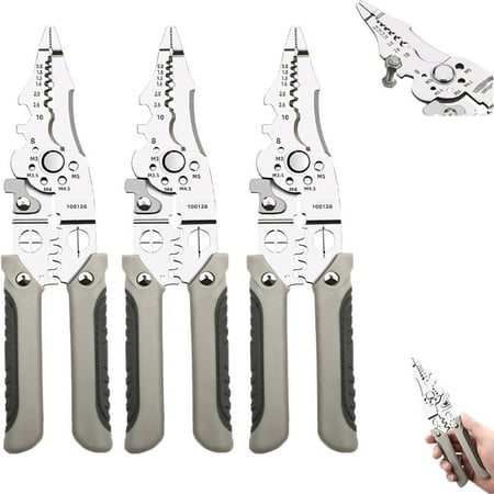 

Efficient High Quality Professional Multifunctional Self Adjusting Wire Stripper Crimper Cable Cutter Pliers for Electrical Wire Stripping Cutting and Crimping Ideal Tool for Electrical W