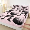 thumbnail image 3 of Feelyou Teens Golf Sports Full Size Sheets, Kawaii Pink Bowknot Bed Sheets, 4pcs, 3 of 7