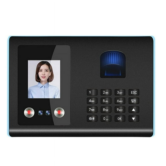 Smart Attendance Machine Face Fingerprint Password Checking-in Recorder for Employees Voice Prompt US Plug