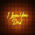 thumbnail image 7 of Y YUNHSOM I Love You Dad Neon Signs Romantic Words LED Neon Light, 15 * 10.6 inches USB Operated,Festival Decoration Wall Decoration,Father's Day Gift for Father, 7 of 7