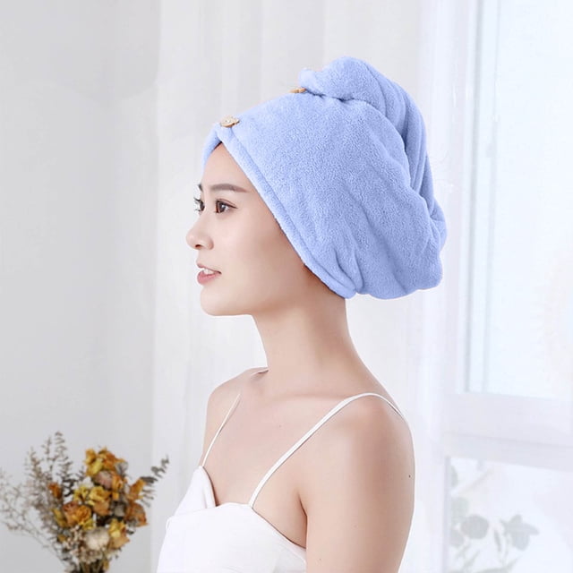 Velvet Thickening To Increase Soft Absorbent Shower Cap Dry Hair Towel