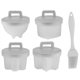 thumbnail image 5 of Dekaim Olla de Huevo, 4 Piezas de plástico Molde de pudín para Olla de Huevo con Cepillo de Aceite, Utensilios de Cocina, Accesorio de Cocina(Gris), 5 of 5