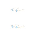thumbnail image 4 of Transemion Cadre Rond Rétro Léger en Métal pour Style Sans Lunettes Résine Style 2 2ensemble, 4 of 6