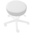 thumbnail image 5 of Saloniture 2-Pack Round Stool Seat Cover, 17-1/2 Inch Waterproof Slipcover for Swivel Chair or Barstool - White, 5 of 7