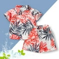 thumbnail image 2 of Utoimkio Toddler Summer Clothes Short Sleeve Button Down Shirt and Shorts 2Pcs Cute Print Summer Outfits Size 1-8T, 2 of 3