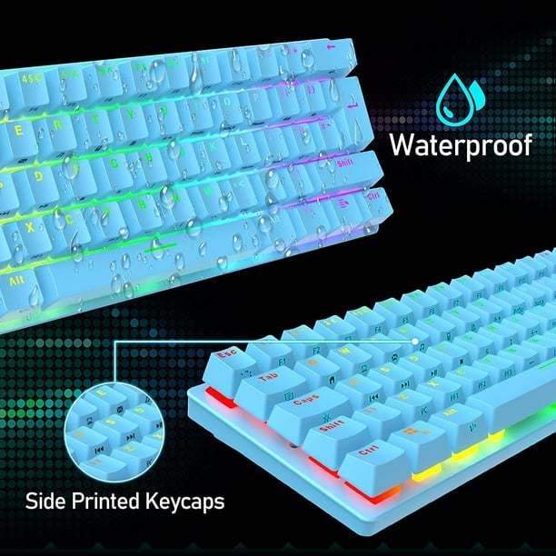 Compact 60% Mechanical Gaming Keyboard with Ergonomic Anti