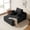 Black - Rectangle, variant on 50" Oversized Lounge Chair Round Cloud Deep Seat Accent Chair Plush Corduroy Boneless Sofa Chair, Small Couch for Living Room Bedroom, No Assembly Required (Beige Couch)
