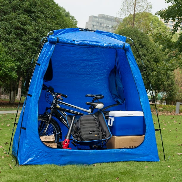 EighteenTek Storage Shed Vertical Shed Shelter With Window Bike Tent