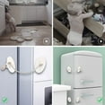 thumbnail image 3 of Refrigerator Door Lock Non-drilled Refrigerator Door Lock White Window Stopper with Keys Window Lock Drawer Lock Freezer Door Lock Fridge Lock Baby Kid Safety Cabinet Lock, 3 of 5