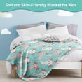 thumbnail image 5 of Axolotls Blanket Axolotl Gifts Soft Flannel Lightweight Axolotl Throw Blanket for Kids Girls Boys All Season Cartoon Salamander Blankets for Sofa Couch Bed Decorative Axolotls Green Blanket(60"x80"), 5 of 7
