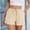 Beige, variant on Gym Shorts Women Summer Solid Color Drawstring Shorts Leisure Loose Fit Comfort Waist Vacation Shorts Womens Summer Shorts