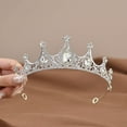 thumbnail image 2 of Yoyauz Women's Gold Crown Crystal Princess Tiara Crystal Queen's Crown Wedding, Bridal Hair Ornament Birthday Prom, Beauty Pageant Party  Barmitzvah Rite of Passage, Photo Props, 2 of 7
