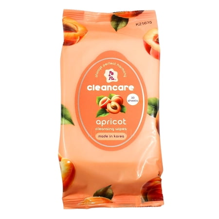 PB & JAY Cleancare Cleansing Wipes – 30 Count – Makeup Remover for Soft, Radiant Skin – Hydrating Korean Face Wipes for Sensitive Skin (Apricot)