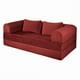 thumbnail image 1 of SOFA CAMA TEDDY SMOOTH BIRGUNDY, 1 of 10