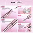 thumbnail image 4 of Taladro de uñas eléctrico Cesekao Professional 45000 RPM Rosa, 4 of 7