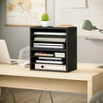 thumbnail image 3 of Ballucci 3-Tier Adjustable Desk Organizer Paper Sorter, Office Document Letter Tray, Black, 3 of 8
